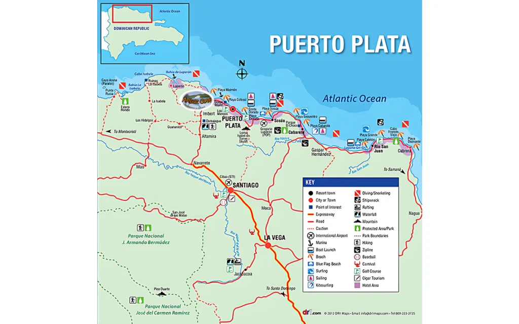 Mapa turístico Puerto Plata