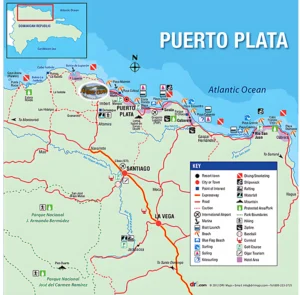 Mapa turístico Puerto Plata